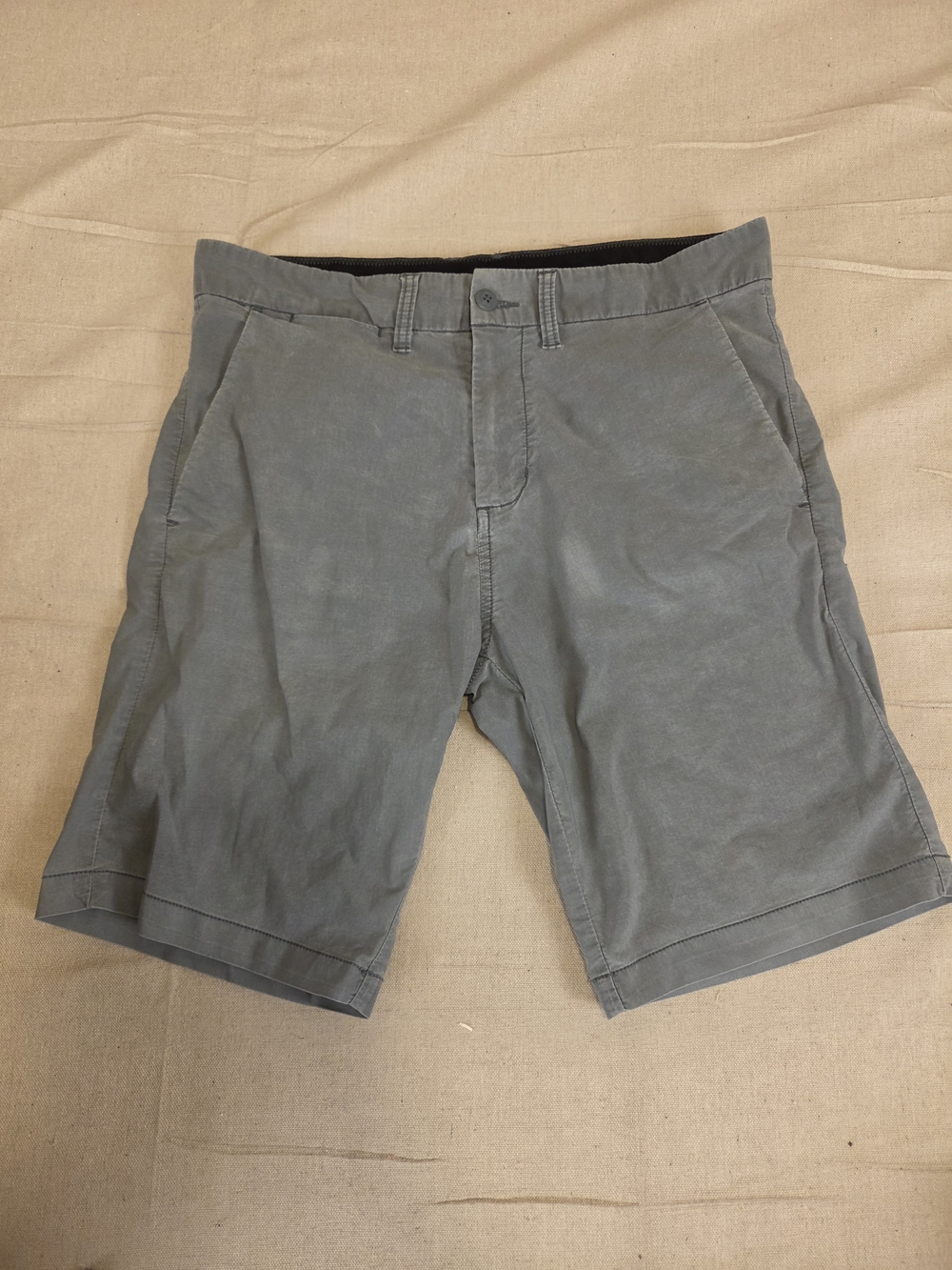 Burnside Men's Chino Shorts Size 32 Gray Casual Cotton Blend